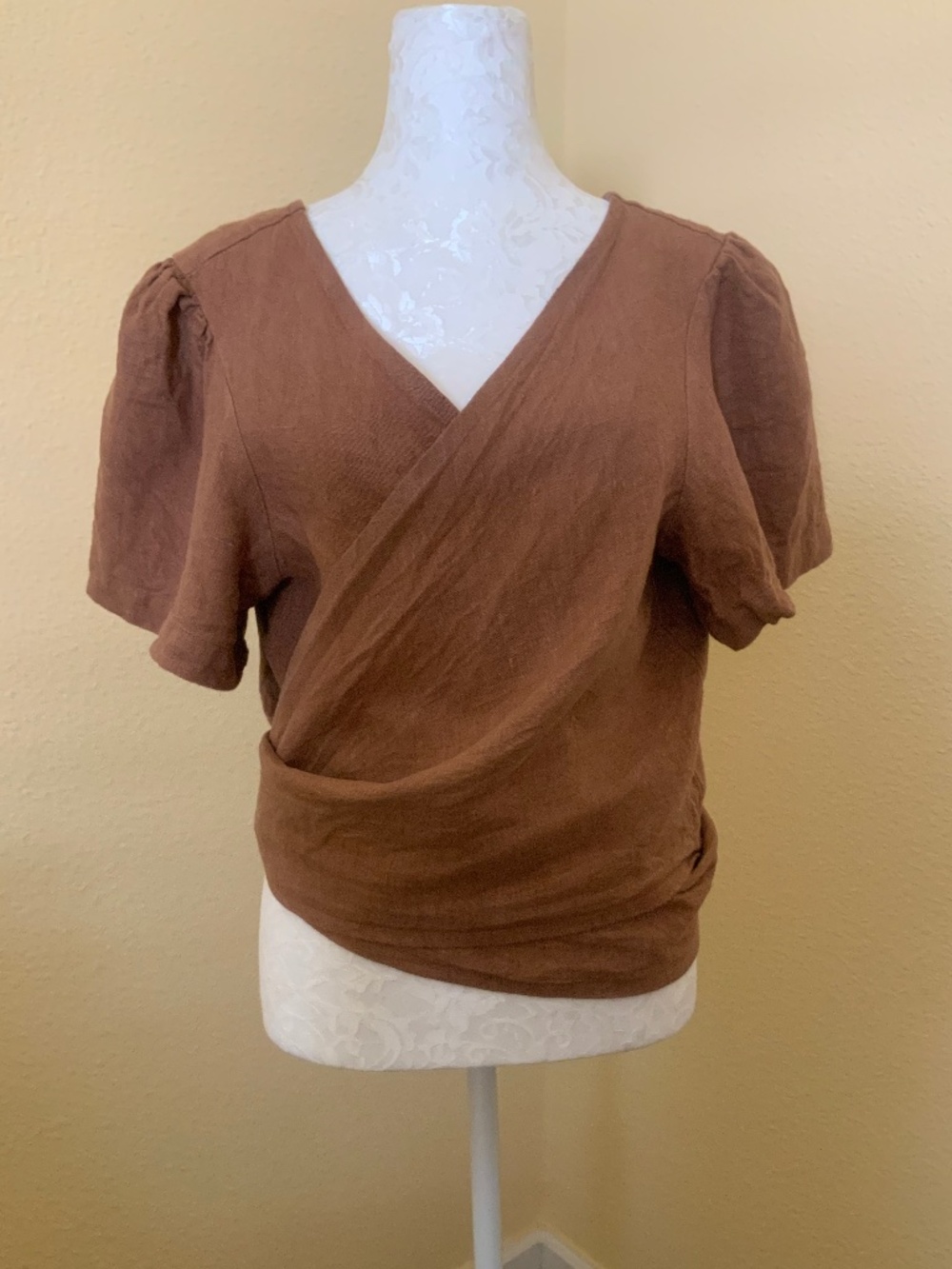 Nettle Studios Wrap Around Linen Blouse
